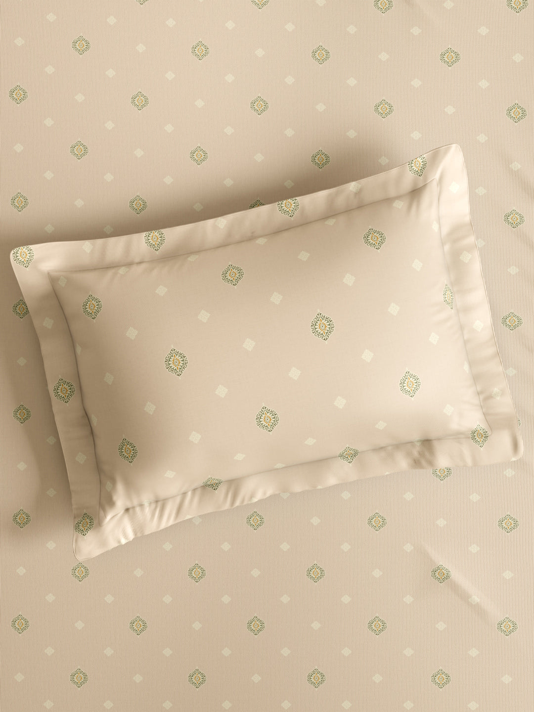 Indo Musk 100% Kasturi Cotton 200 TC King Bedsheet with 2 Pillow Covers | Printed Bedsheet Set