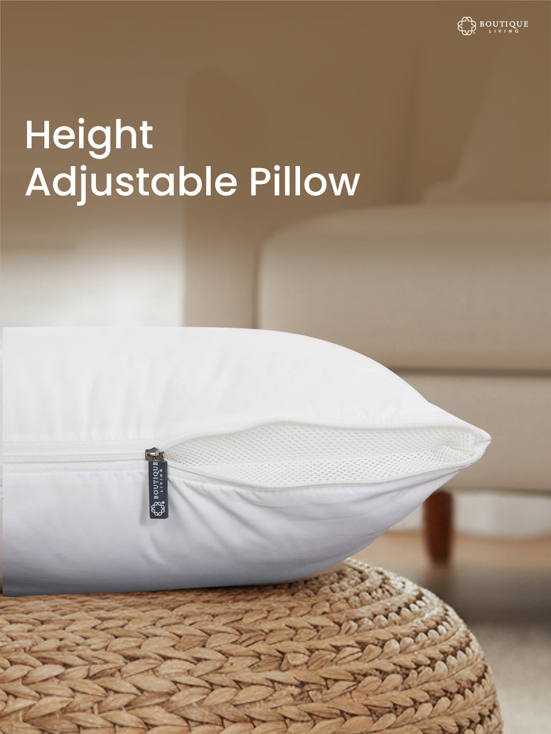 Flexi Firm Adjustable Comfort & Support Pillow - Pack of 1 (69 L cm x 43 W cm)
