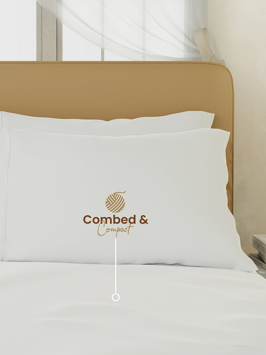 Infinity Premium Quality 100% Egyptian Cotton 1000 TC White King Bedsheet with 4 Pillow Covers (Pearl Stitched)