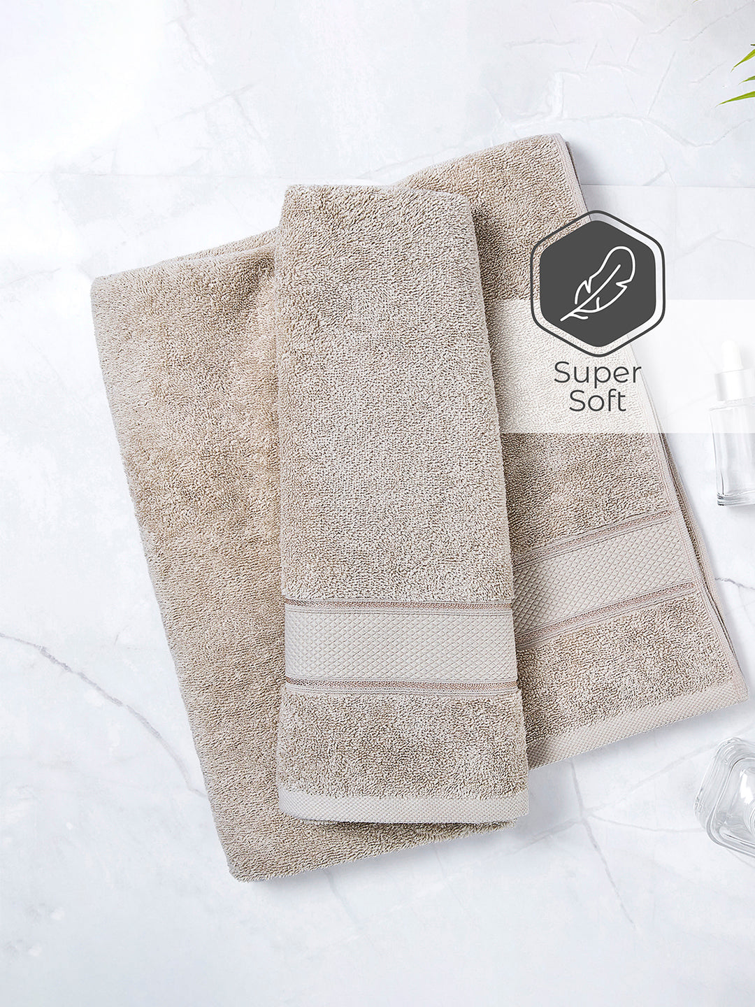 Luxe Loom 100% Cotton 550 GSM Bath Towel - Pearled Grey