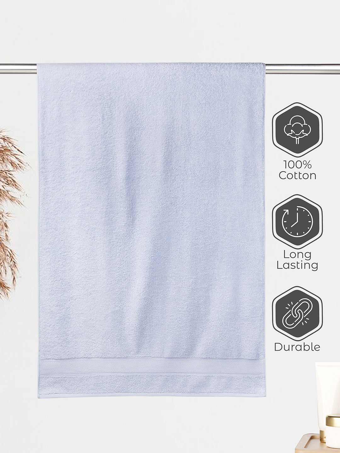 Luxe Loom 100% Cotton 550 GSM Bath Towel - Country Air (Light Blue)