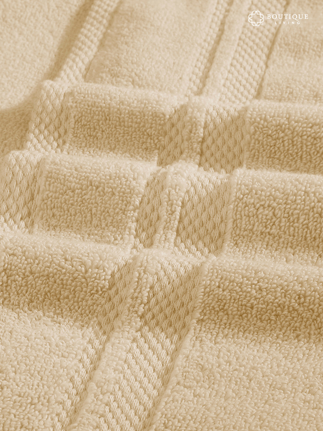 Platinum Pulse 100% Cotton 625 GSM Beige Hand Towels (Pack of 2) - Zero Twisted Technology