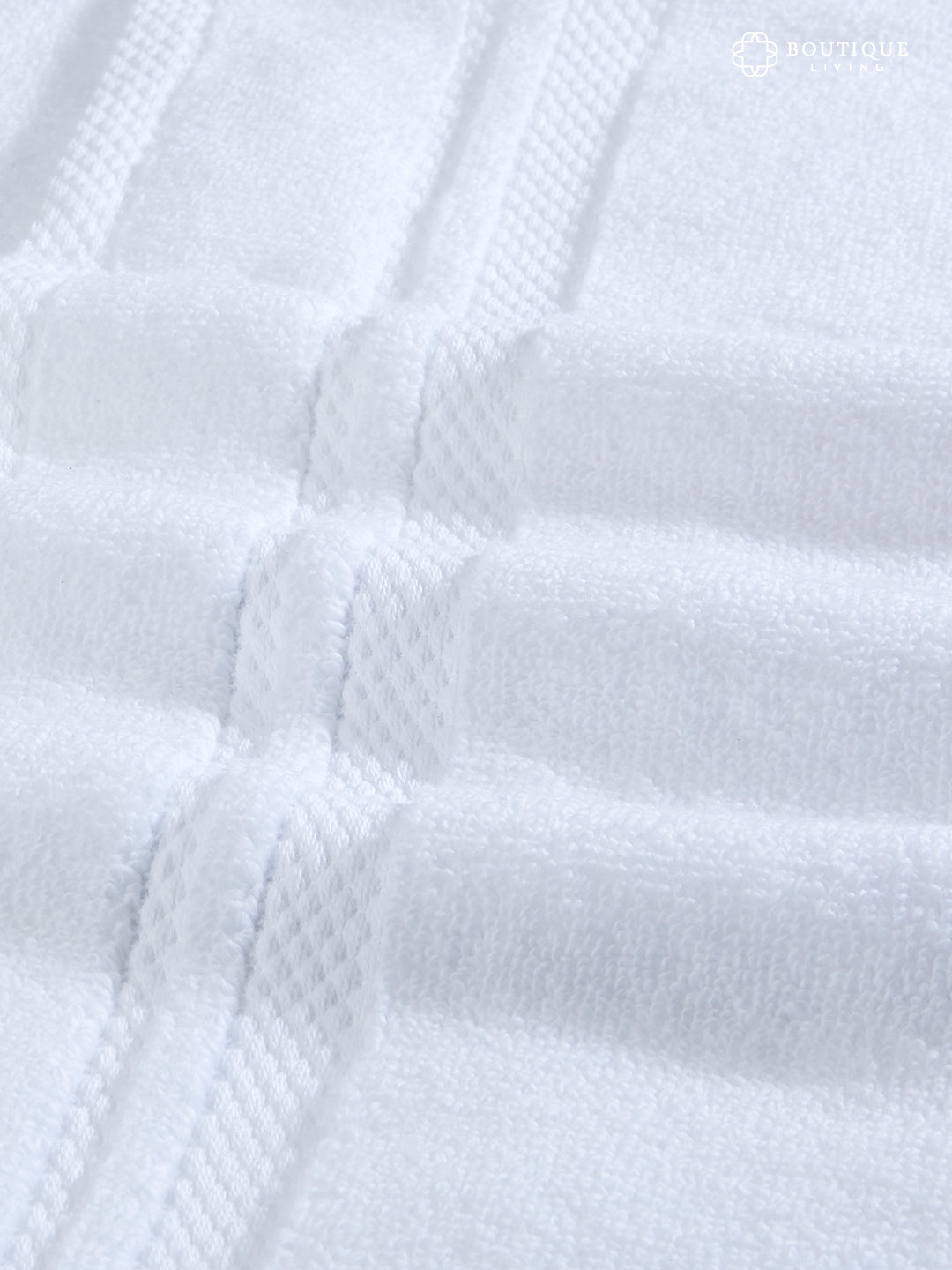Platinum Pulse 100% Cotton 625 GSM White Hand Towels (Pack of 2) - Zero Twisted Technology