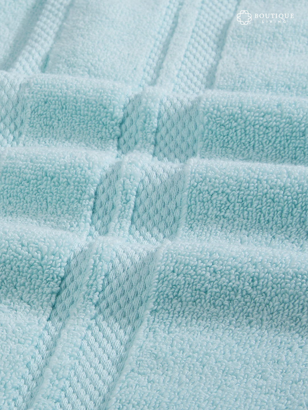 Platinum Pulse 100% Cotton 625 GSM Light Blue Hand Towels (Pack of 2) - Zero Twisted Technology