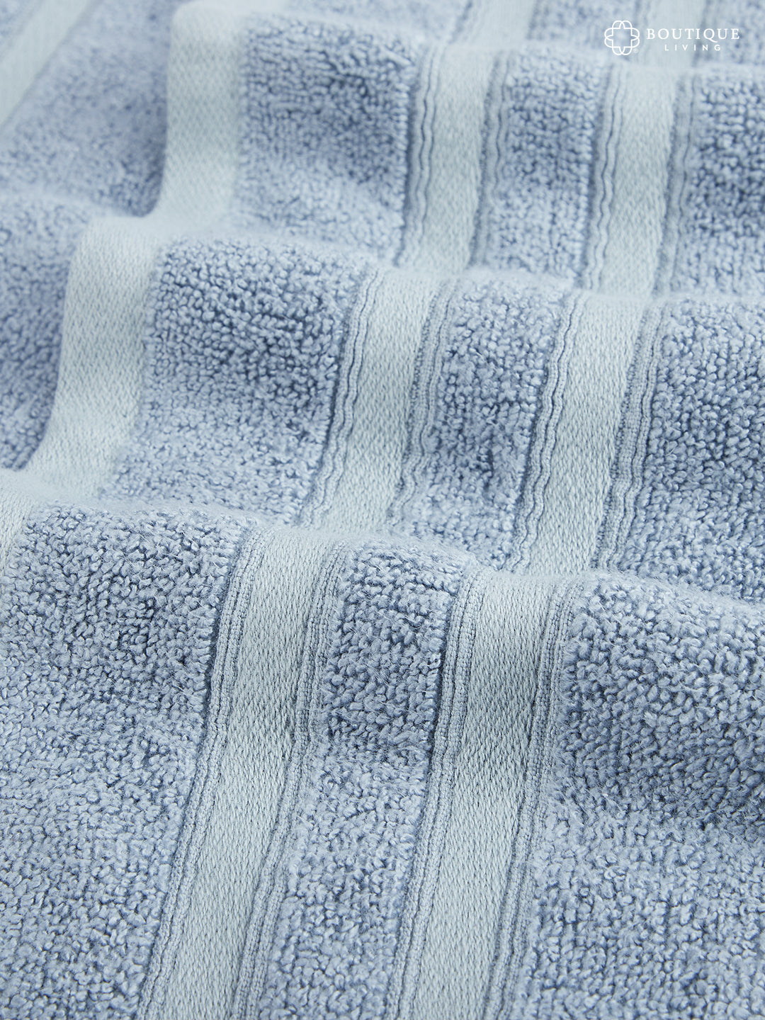 Zen Living Cotton Bamboo 550 GSM Blue Hand Towels (Pack of 2) - Zero Twisted Technology