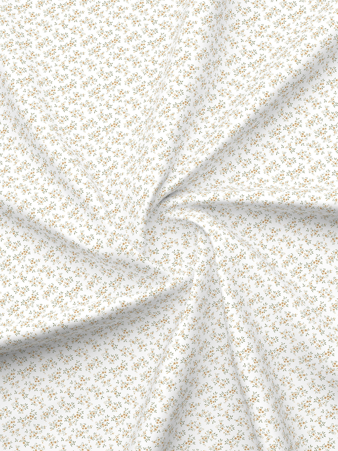 Cottage Garden 100% Cotton 300 TC King Bedsheet with 2 Pillow Covers - White Floral