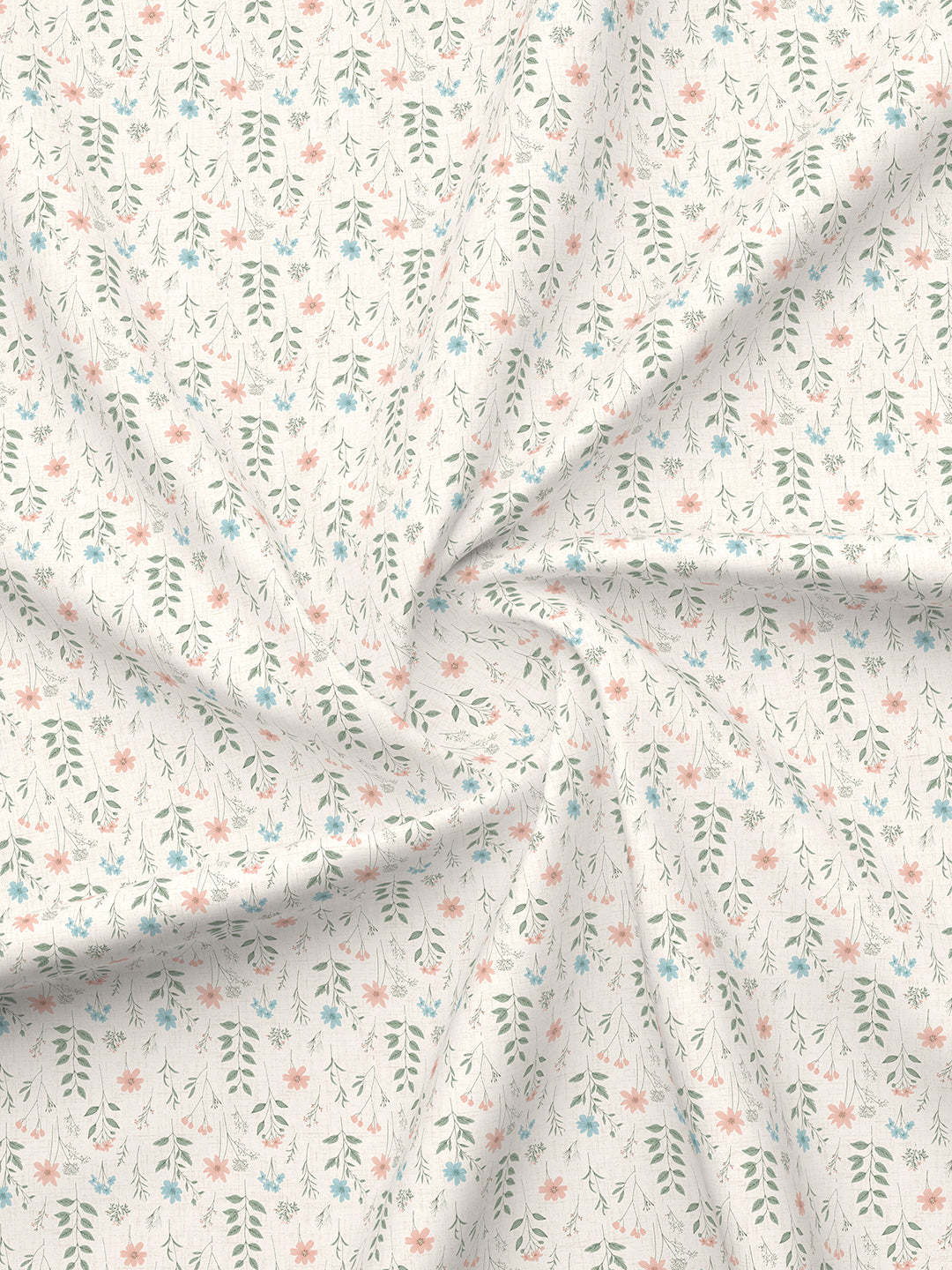 Cottage Garden 100% Cotton 300 TC Single Bedsheet with 1 Pillow Cover - Pink Floral