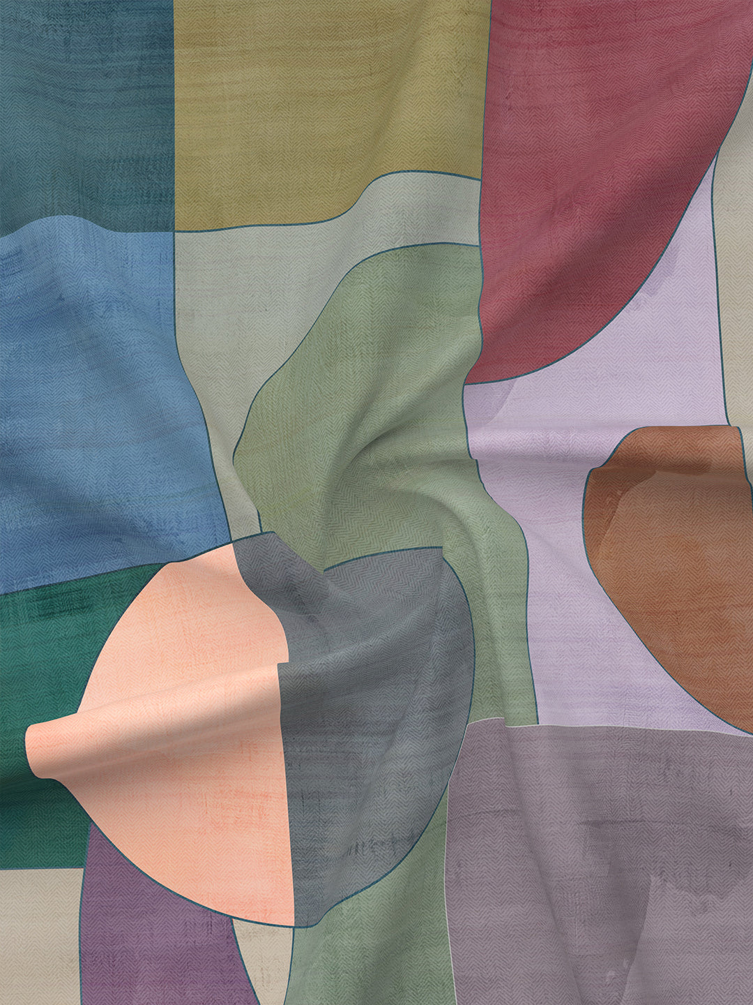 100% Cotton 300 TC Multicolor Digitally Printed King Bedsheet with 2 Pillow Covers - Gardenia Augusta