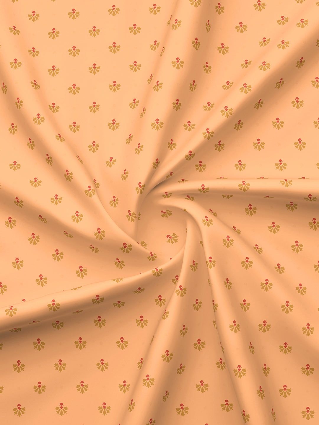 Indo Musk 100% Kasturi Cotton 200 TC Yellow Ethnic Print King Bedsheet with 2 Pillow Covers