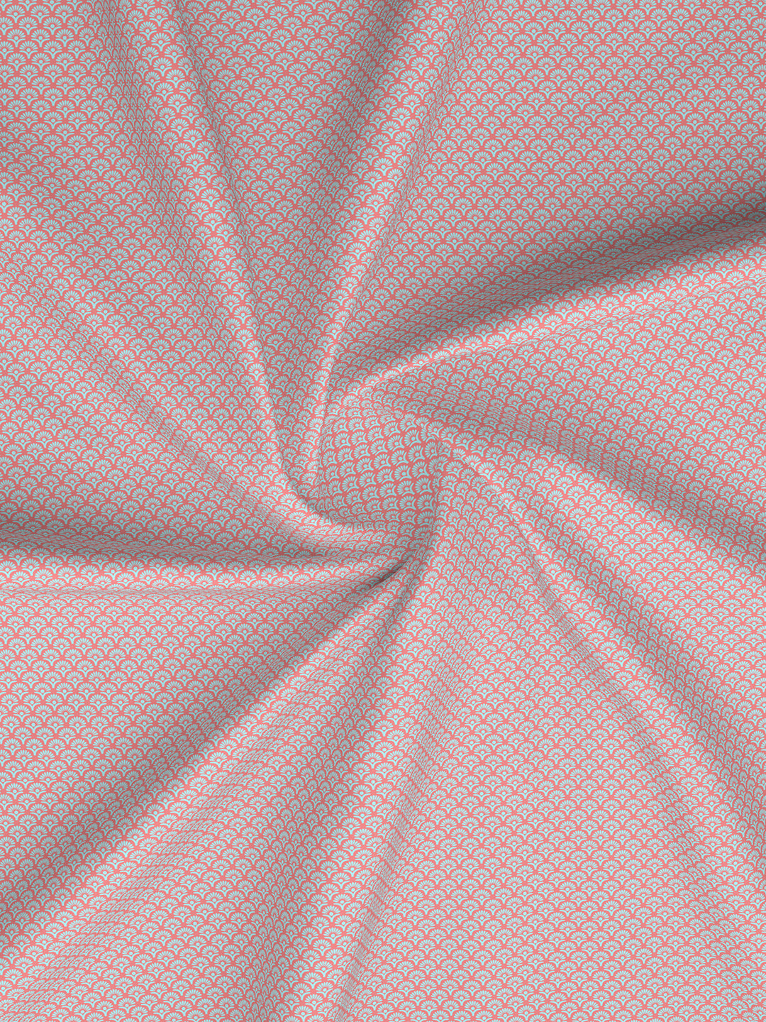 Heritage Walk 100% Egyptian Cotton 200 TC Pink Ethnic Print Single Bedsheet with 1 Pillow Cover