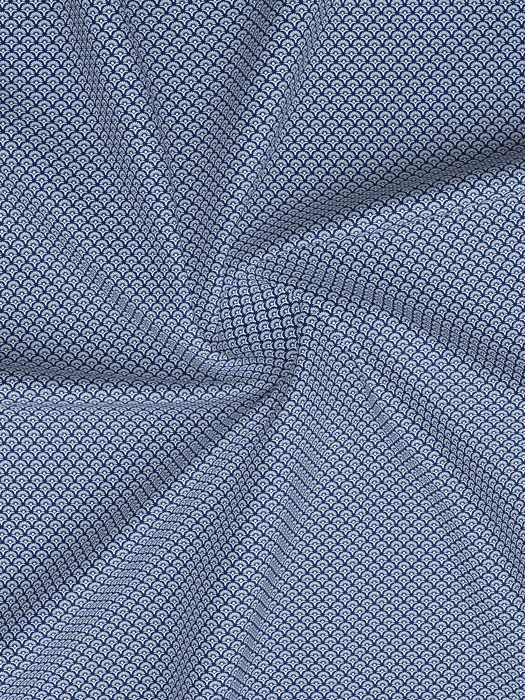 Heritage Walk 100% Egyptian Cotton 200 TC Blue Ethnic Print Single Bedsheet with 1 Pillow Cover