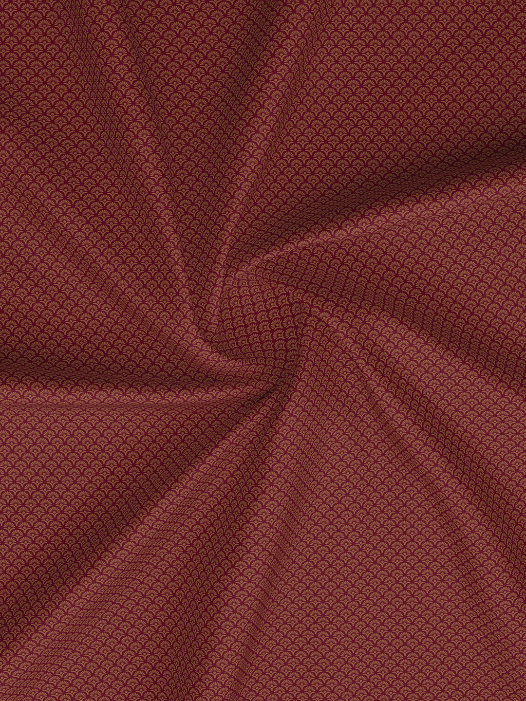 Heritage Walk 100% Egyptian Cotton 200 TC Red Ethnic Print Single Bedsheet with 1 Pillow Cover