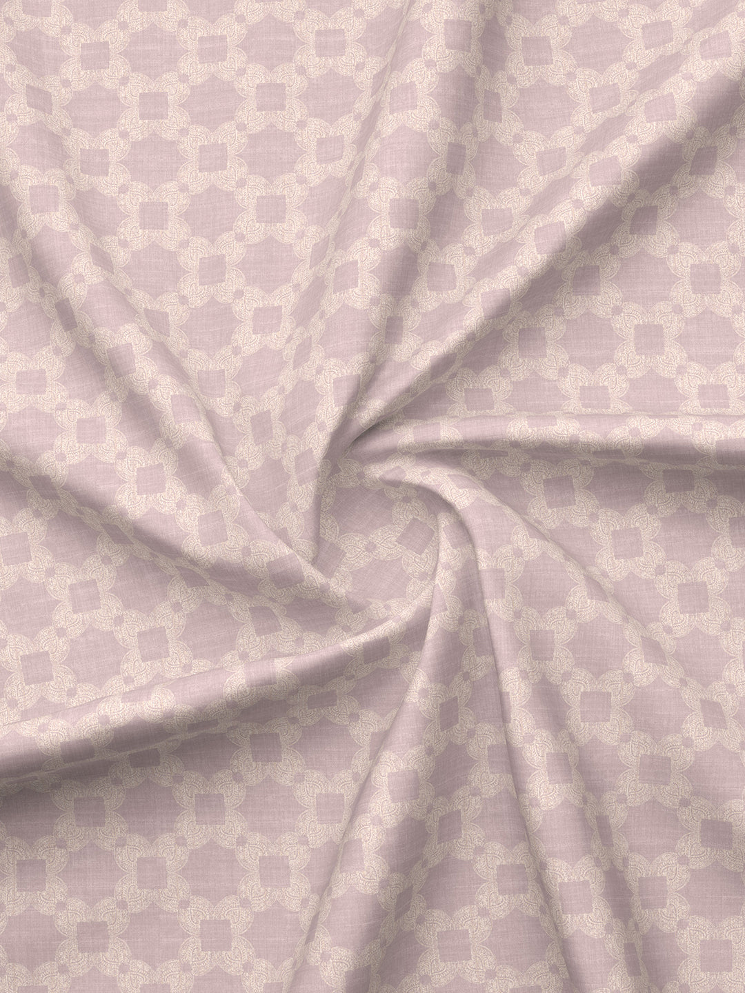 Platinum Pulse 100% Cotton 800 TC Light Purple Digitally Printed King Bedsheet with 4 Pillow Covers