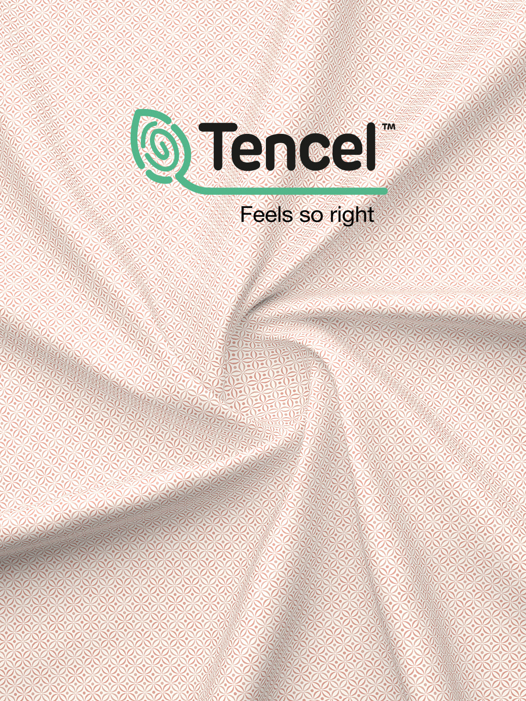 Zen Living TENCEL™ 250 TC Pink & Grey Printed Reversible Double Size Dohar (100 L x 90 W inches)