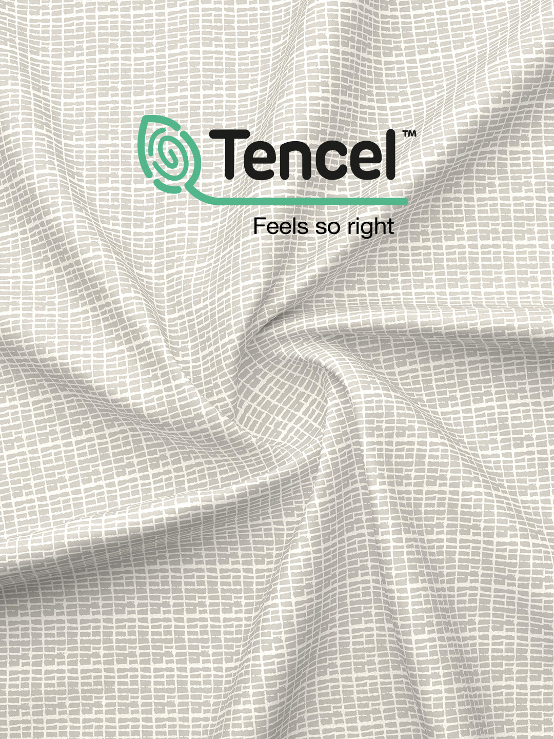 Zen Living TENCEL™ 250 TC Grey Printed Reversible Double Size Dohar (100 L x 90 W inches)