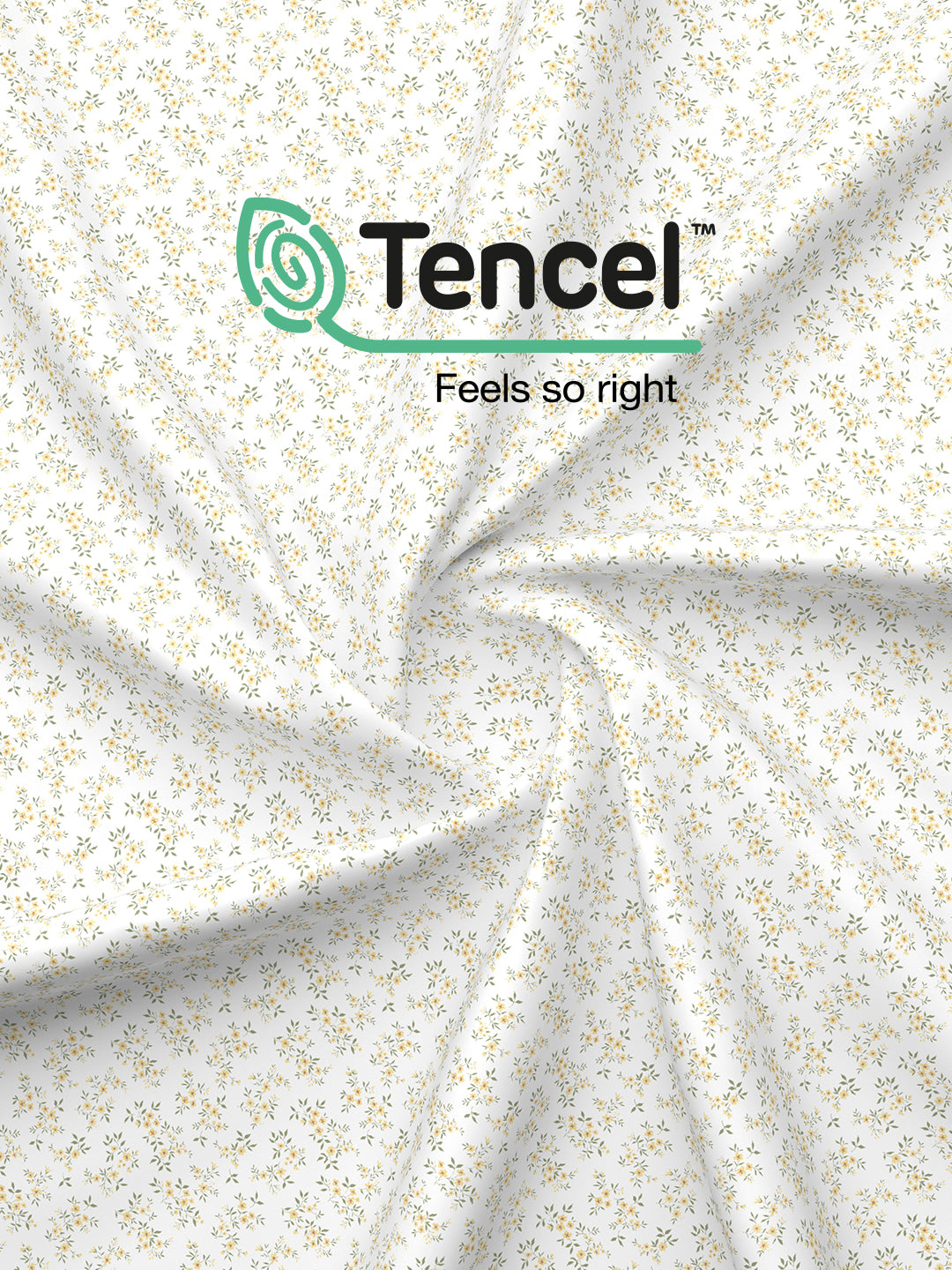 Zen Living TENCEL™ 250 TC Beige & Grey Floral Reversible Double Size Dohar (100 L x 90 W inches)
