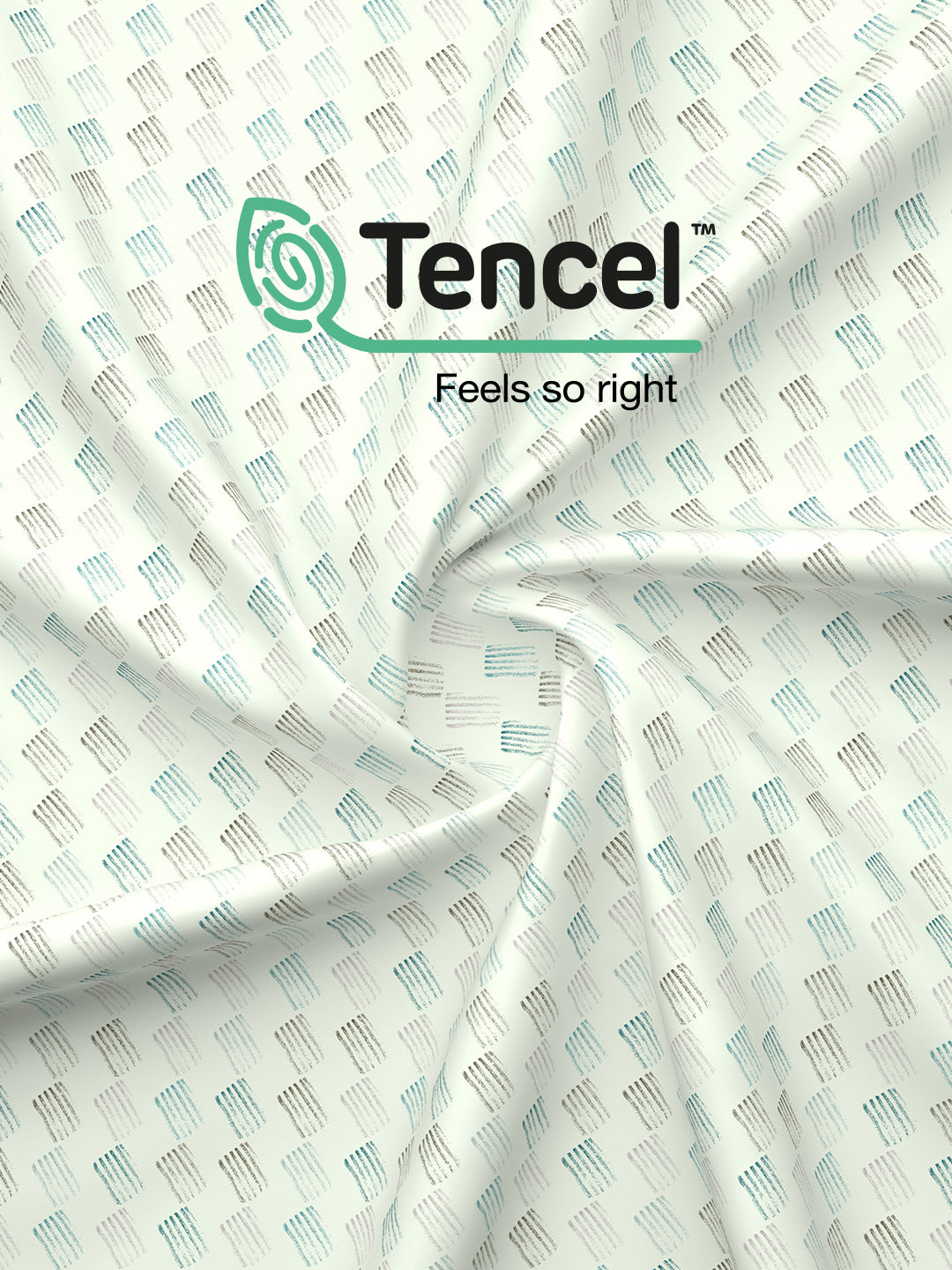 Zen Living TENCEL™ 250 TC Grey & White Printed Reversible Double Size Dohar (100 L x 90 W inches)