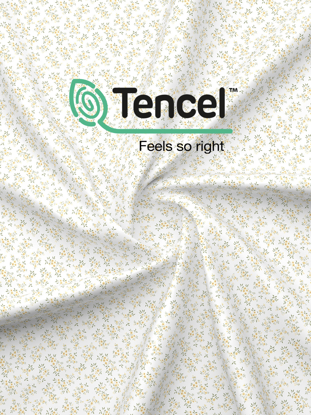 Zen Living TENCEL™ 250 TC White & Grey Floral Reversible Single Size Dohar (90 L x 60 W inches)