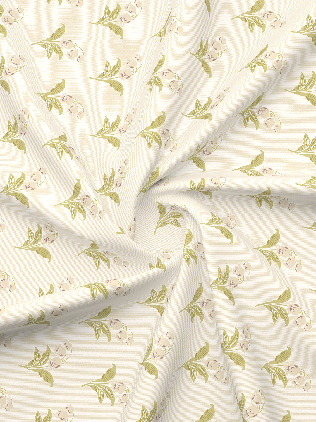 Valatia 100% Cotton 200 TC Grey & Cream Floral Reversible Double Size Dohar (100 L x 90 W inches)