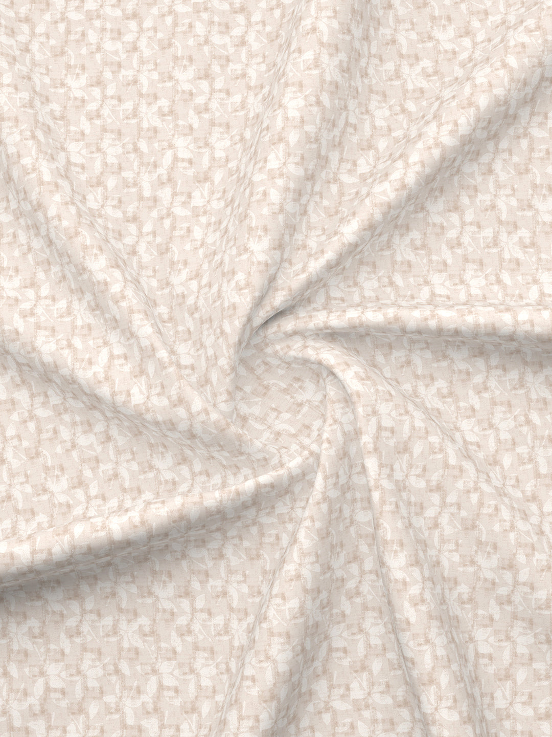 Valatia 100% Cotton 200 TC Grey & Beige Floral Reversible Single Size Dohar (88 L x 60 W inches)