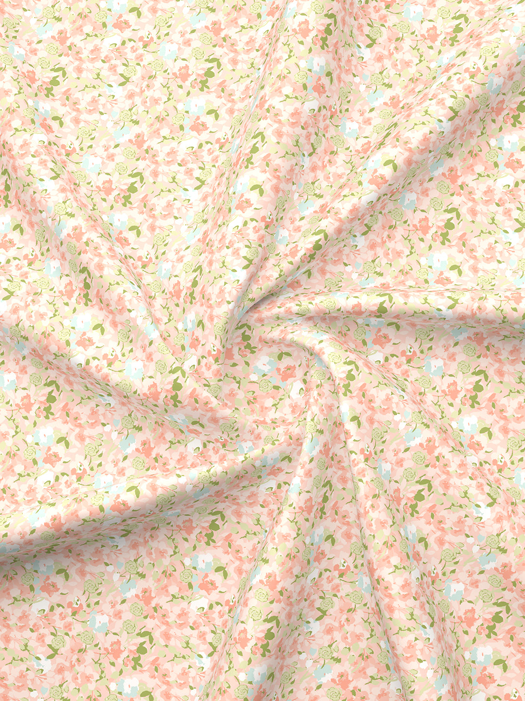 Valatia 100% Cotton 200 TC Orange & Yellow Floral Reversible Single Size Dohar (88 L x 60 W inches)