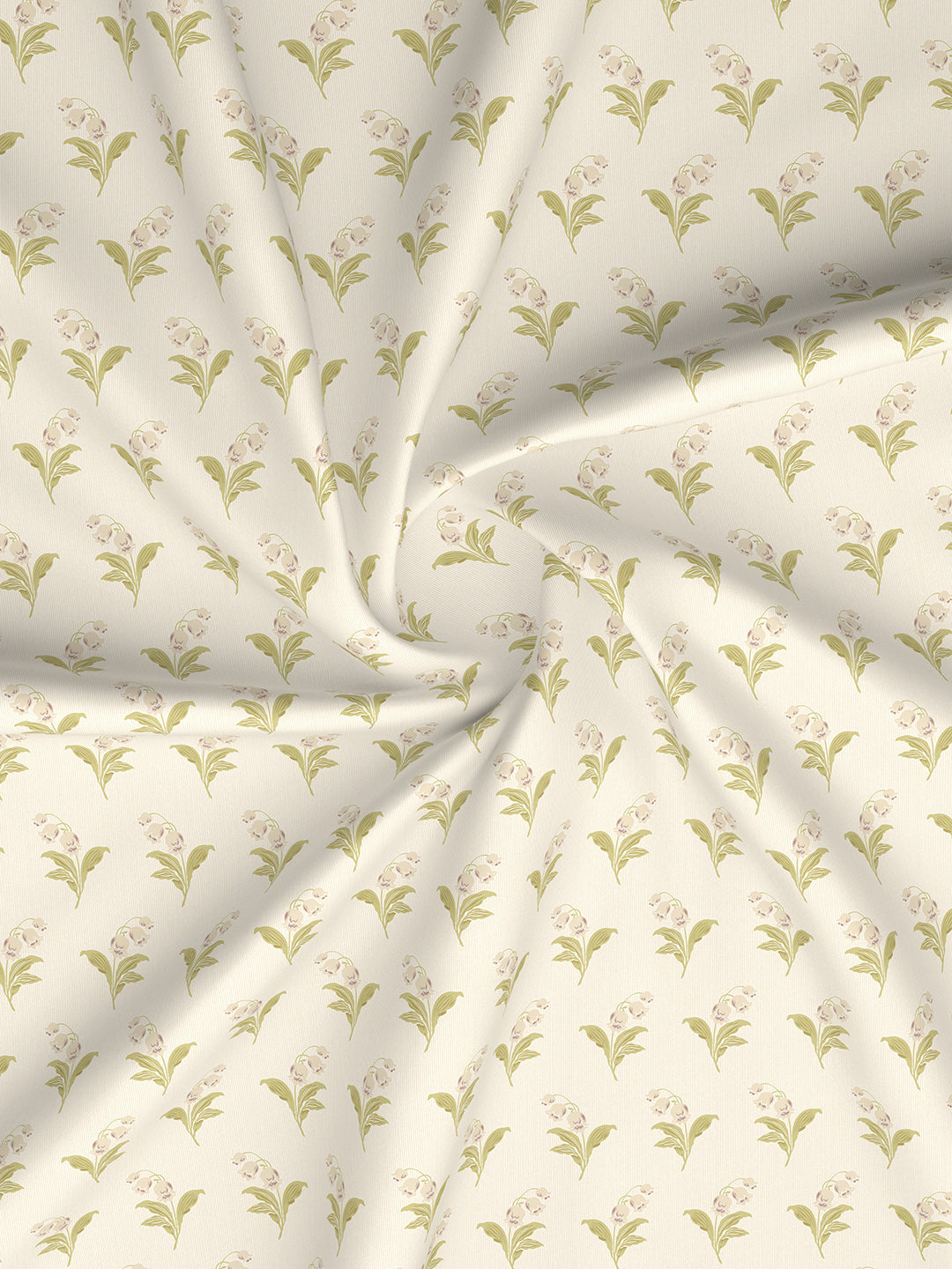 Valatia 100% Cotton 200 TC Single Bedsheet with 1 Pillow Cover - Cream Floral