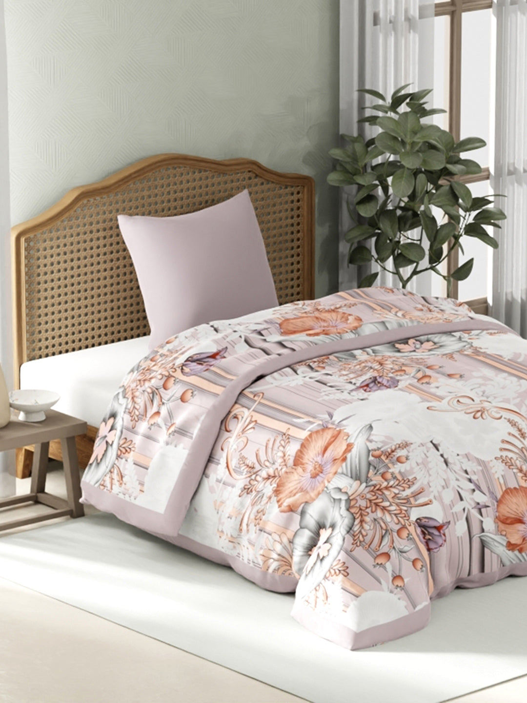 Valatia 700 GSM Multicolor Floral Print 2 Ply Single Premium Mink Blanket (Size - 1.60 m x 2.20 m)