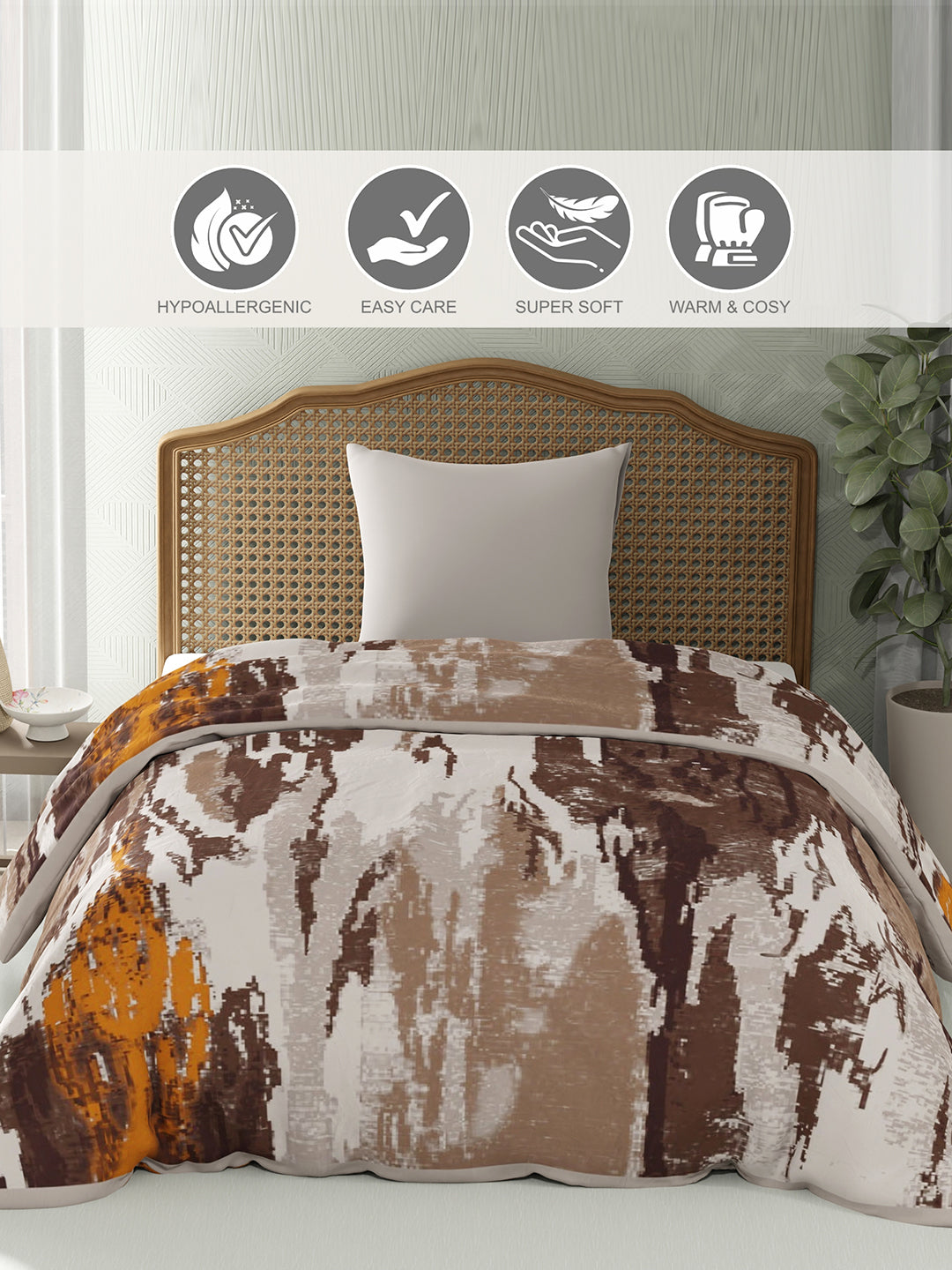 Valatia 700 GSM Multicolor 2 Ply Single Premium Mink Blanket (Size - 1.60 m x 2.20 m)