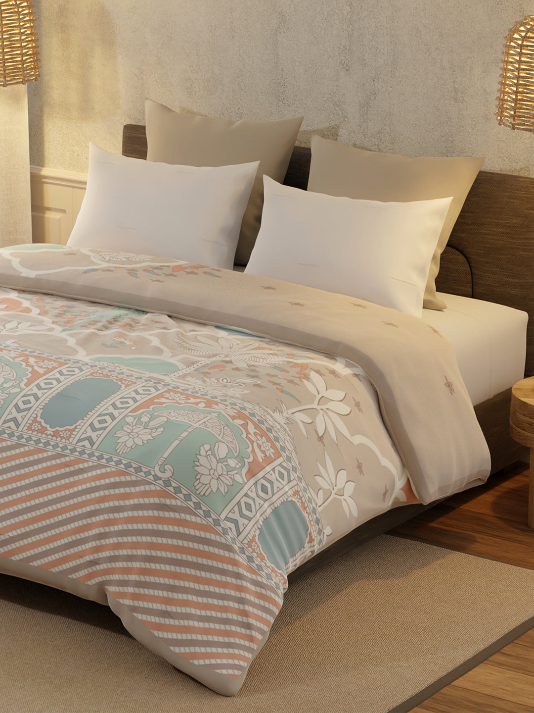 Gardenia Augusta 725 GSM Printed 2 Ply Double Premium Mink Blanket (Size - 2.20 m x 2.40 m)