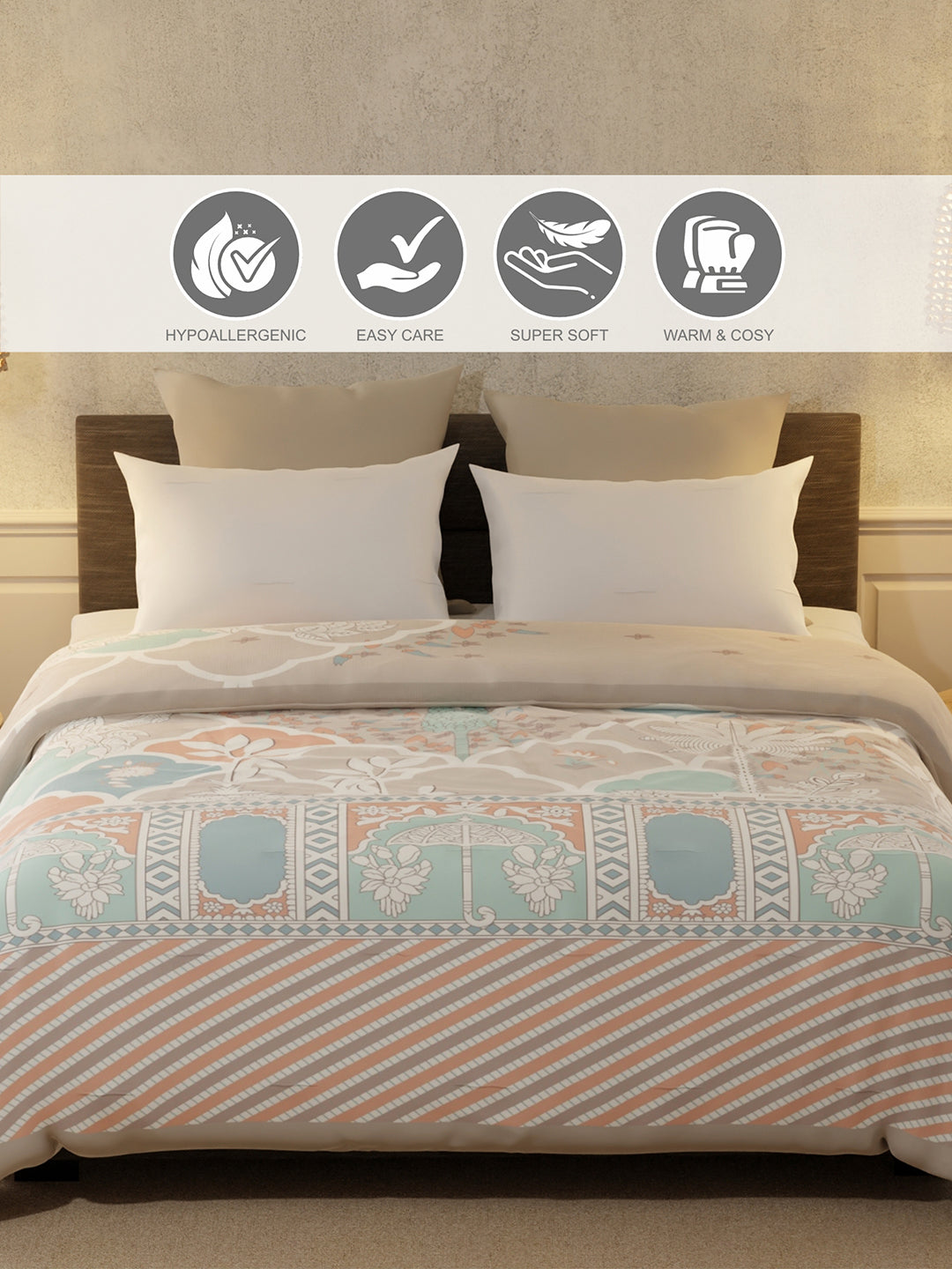 Gardenia Augusta 725 GSM Printed 2 Ply Double Premium Mink Blanket (Size - 2.20 m x 2.40 m)