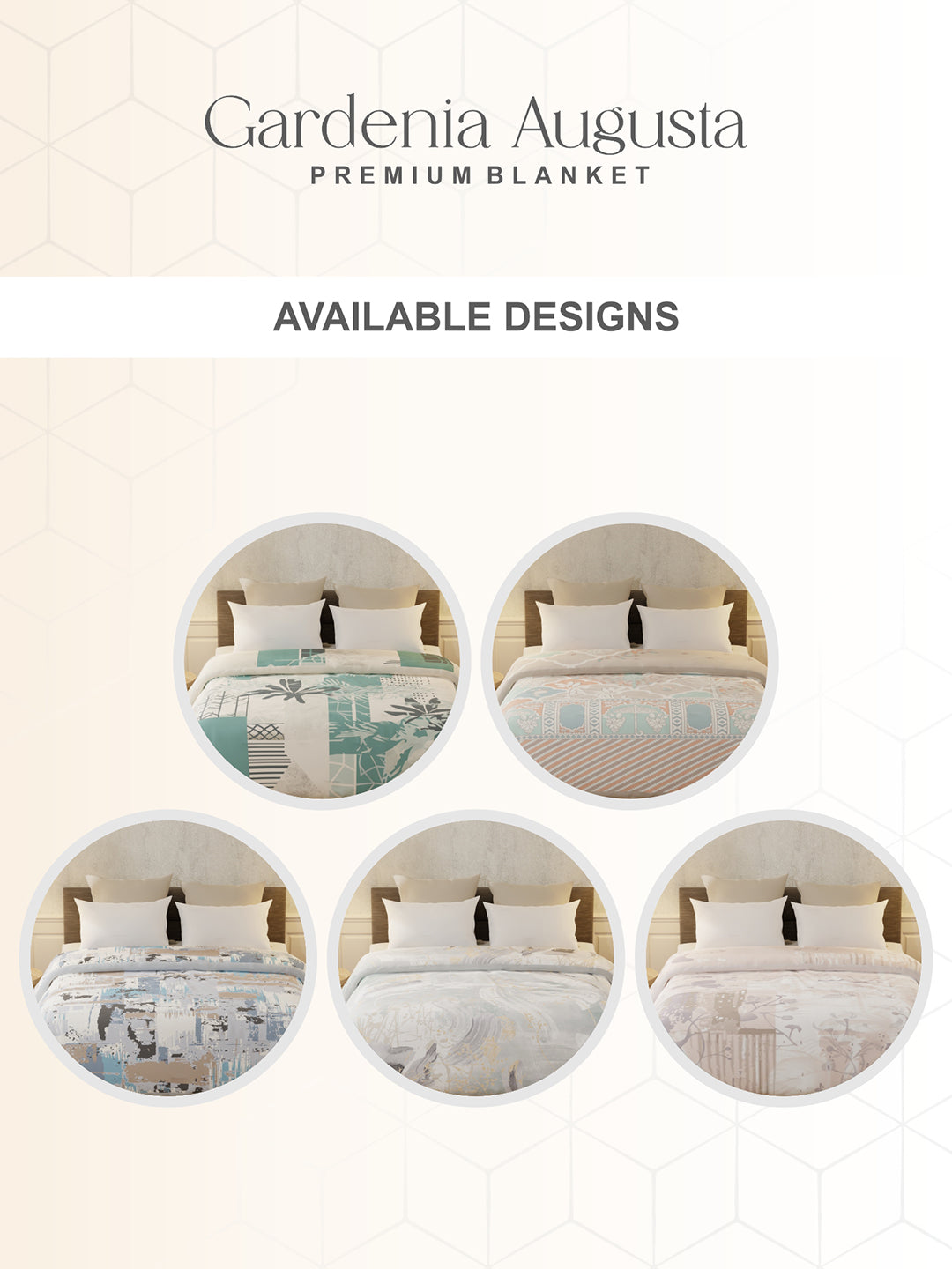 Gardenia Augusta 725 GSM Printed 2 Ply Double Premium Mink Blanket (Size - 2.20 m x 2.40 m)