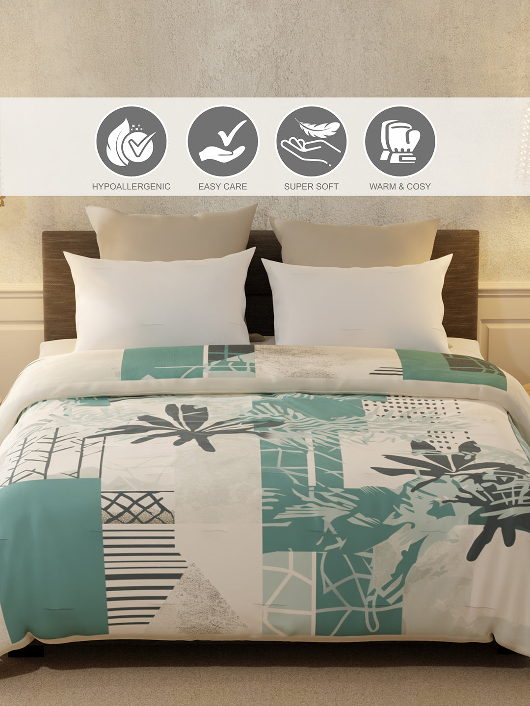 Gardenia Augusta 725 GSM Floral 2 Ply Double Premium Mink Blanket (Size - 2.20 m x 2.40 m)