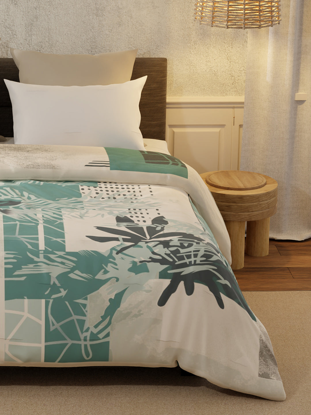 Gardenia Augusta 725 GSM Floral 2 Ply Double Premium Mink Blanket (Size - 2.20 m x 2.40 m)