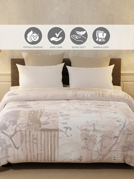 Gardenia Augusta 725 GSM Floral 2 Ply Double Premium Mink Blanket (Size - 2.20 m x 2.40 m)