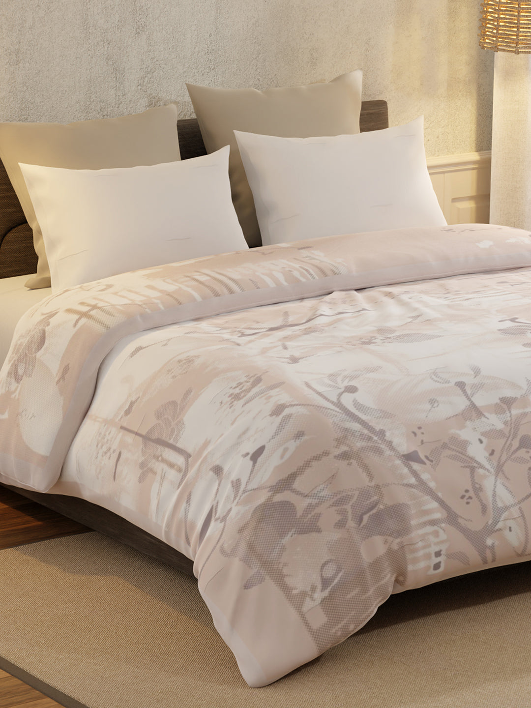 Gardenia Augusta 725 GSM Floral 2 Ply Double Premium Mink Blanket (Size - 2.20 m x 2.40 m)