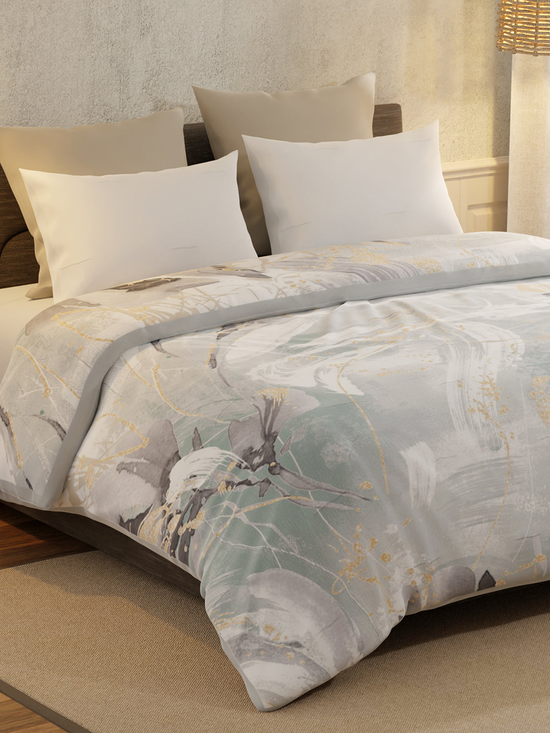 Gardenia Augusta 725 GSM Printed 2 Ply Double Premium Mink Blanket (Size - 2.20 m x 2.40 m)