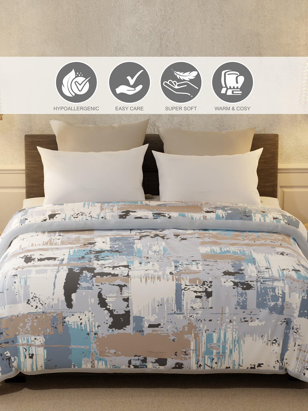 Gardenia Augusta 725 GSM Printed 2 Ply Double Premium Mink Blanket (Size - 2.20 m x 2.40 m)