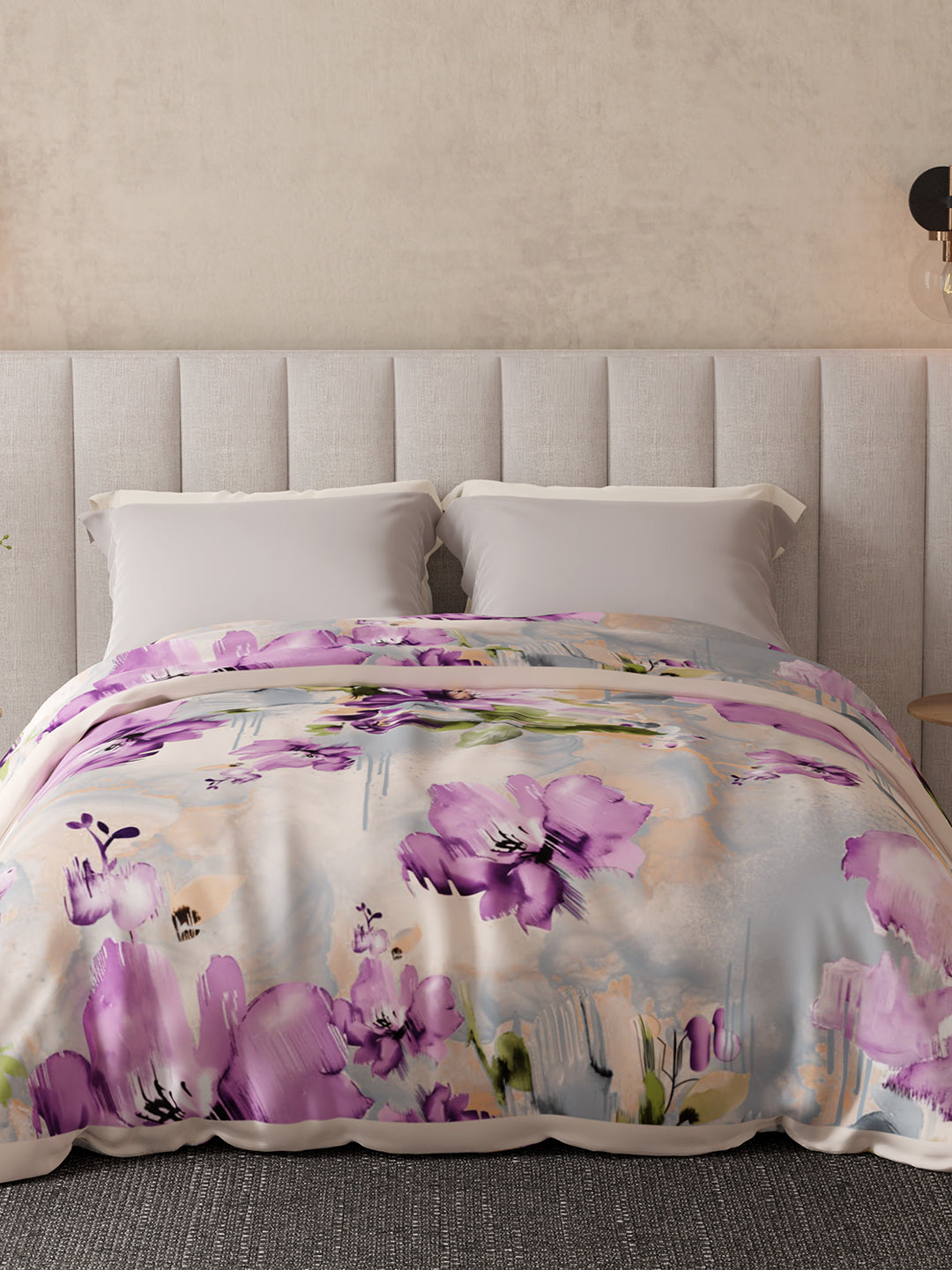 Luxe Loom 800 GSM Multicolor Floral Print 2 Ply Double Premium Mink Blanket (Size - 2.20 m x 2.40 m)