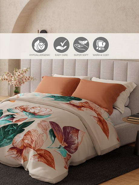 Luxe Loom 800 GSM Multicolor Floral Print 2 Ply Double Premium Mink Blanket (Size - 2.20 m x 2.40 m)