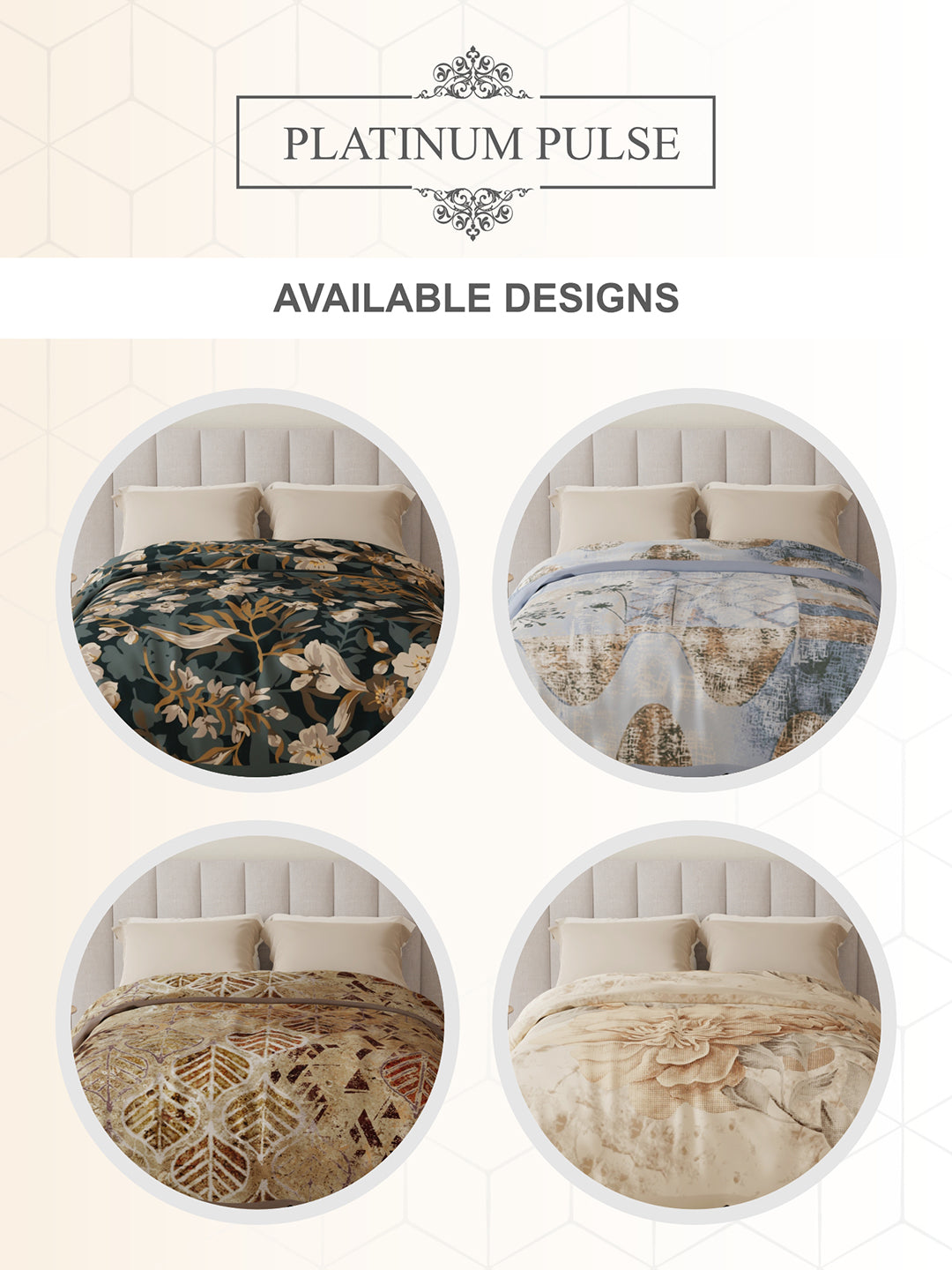 Platinum Pulse 1000 GSM Brown Printed 3 Ply Double Premium Mink Blanket (Size - 2.20 m x 2.40 m)