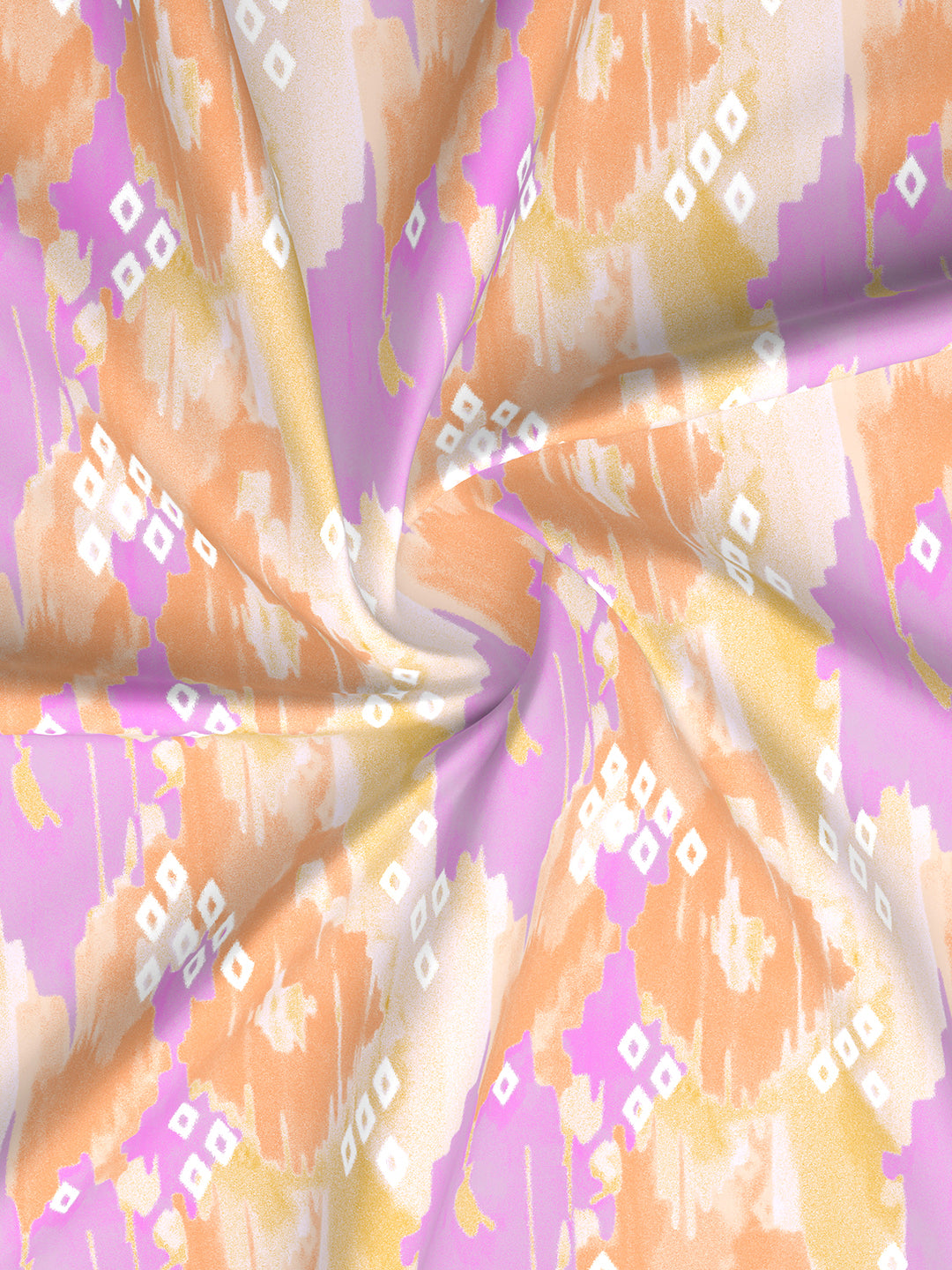 Embrace 100% Cotton 152 TC Orange & Purple Geometrical Print Double Bedsheet with 2 Pillow Covers