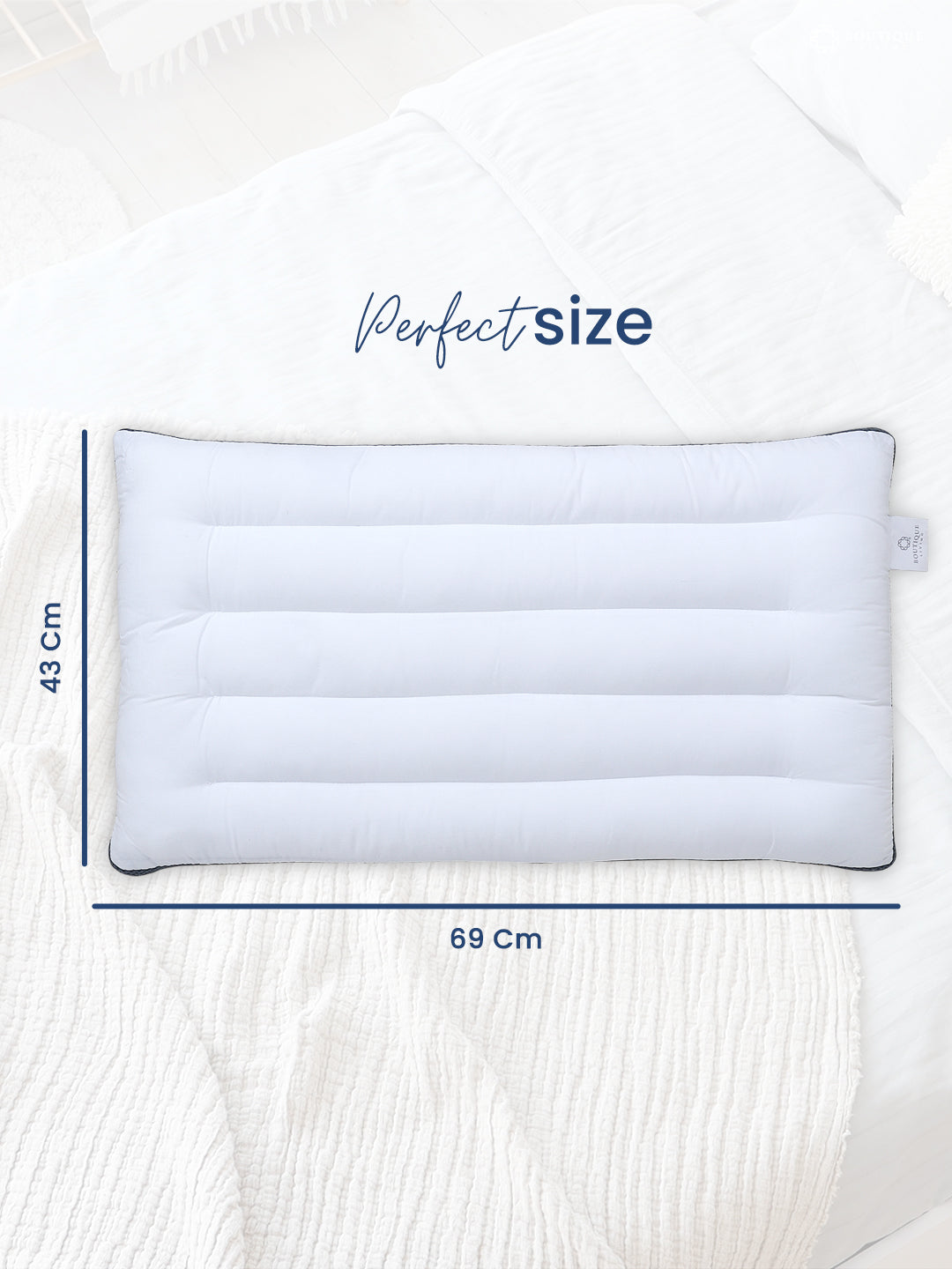 Premium Neck Care Pillow - Pack of 1 (69 L cm x 43 W cm)