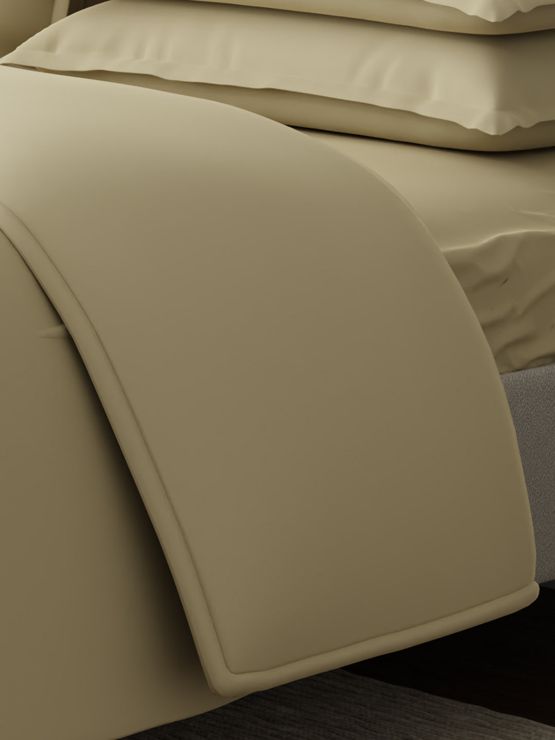 100% Cotton 300 TC, King Size Dyed Bedsheet with 1 Duvet Cover and 4 Pillow Covers, Emblem Collection - Mojave Desert