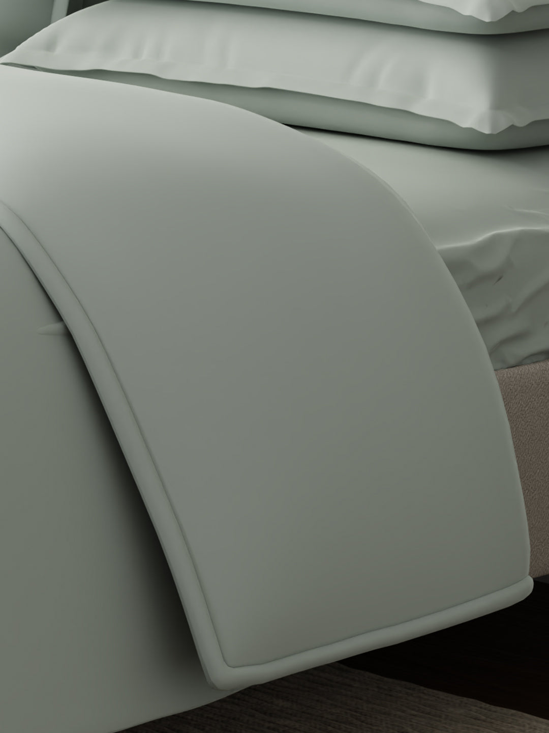 100% Cotton 300 TC, King Size Dyed Bedsheet with 1 Duvet Cover and 4 Pillow Covers, Emblem Collection - Mercury