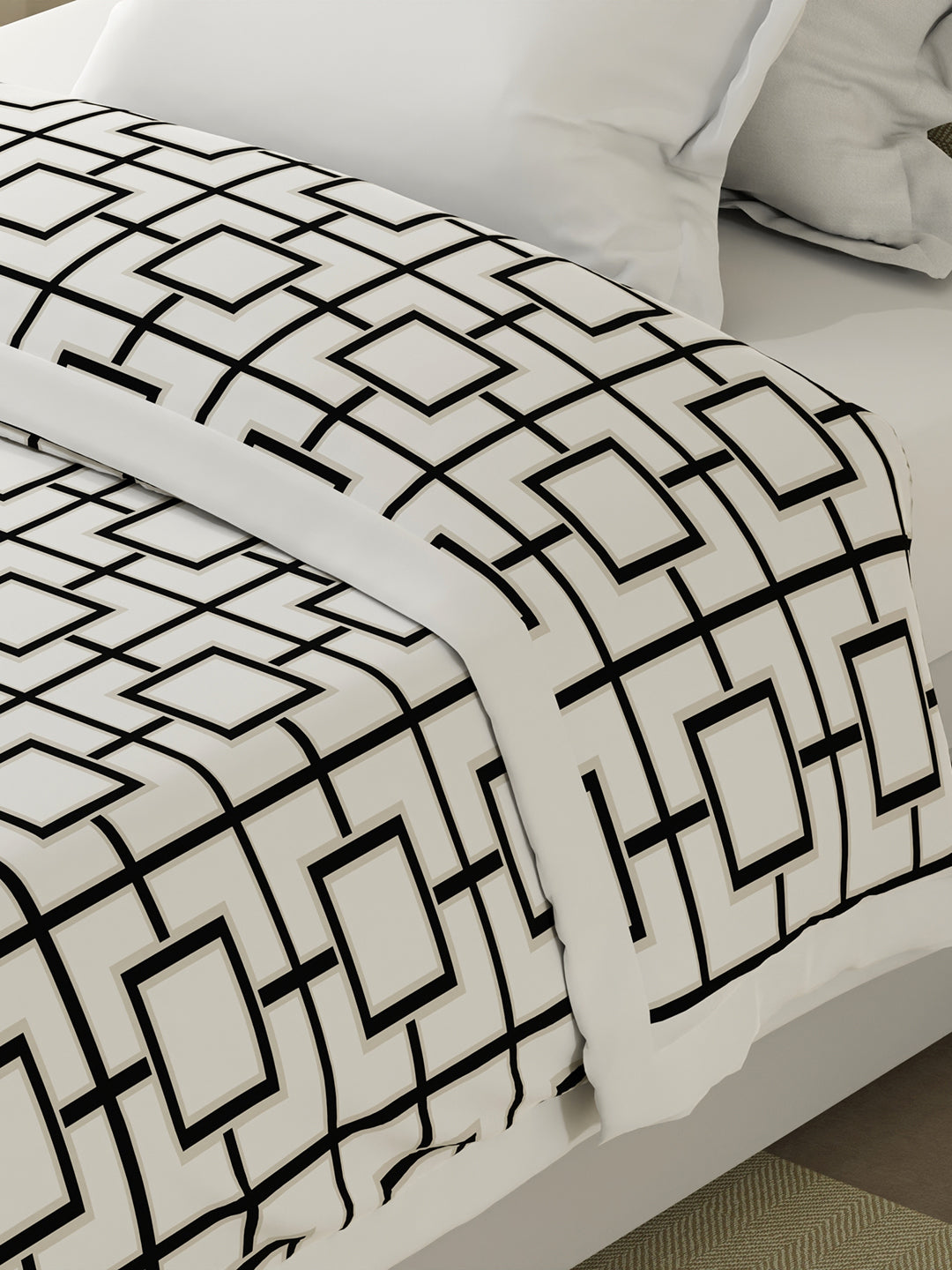 Haven 100% Cotton 300 TC Printed Reversible Dohar - Single (90 L x 60 W inches)