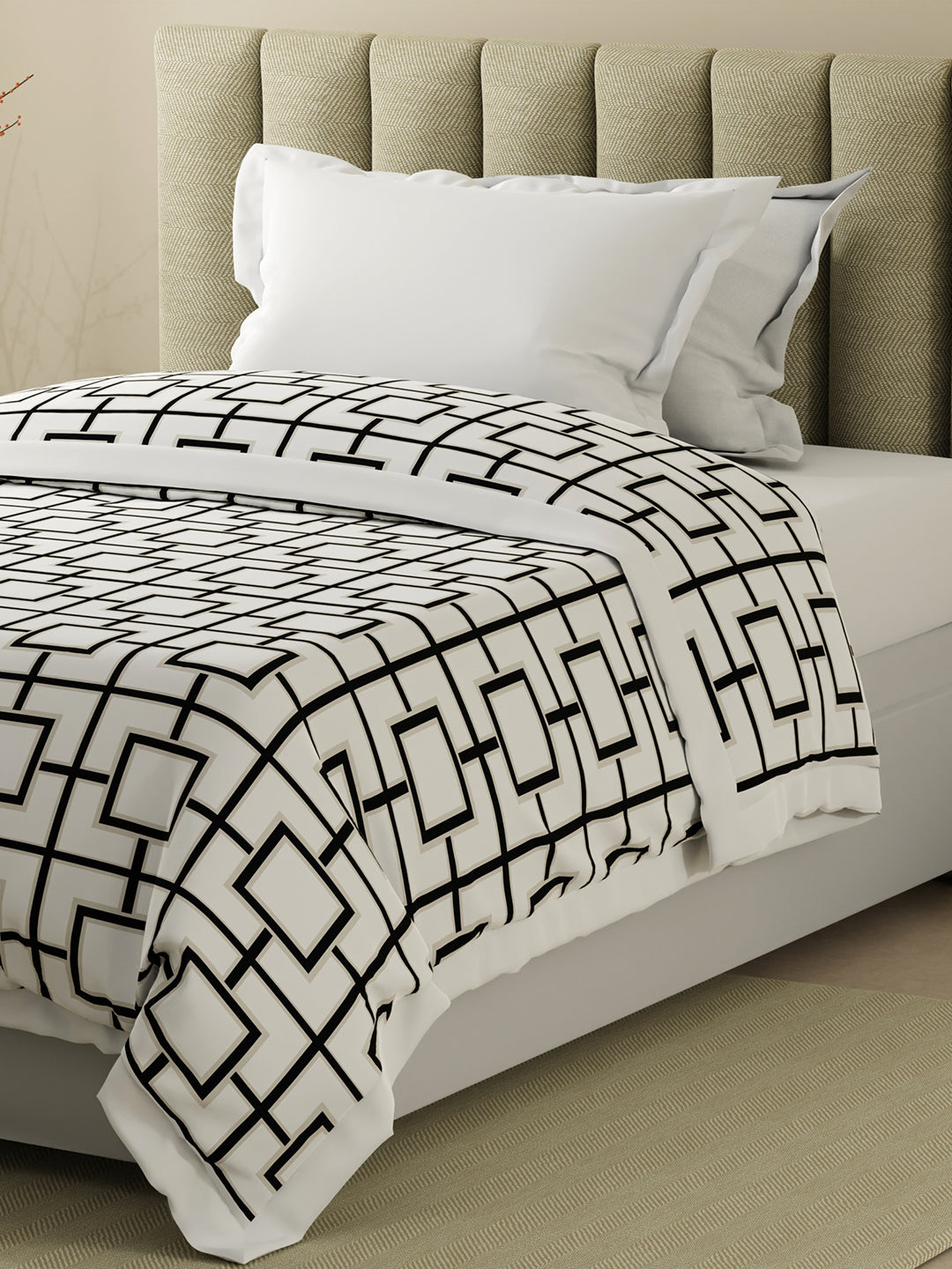 Haven 100% Cotton 300 TC Printed Reversible Dohar - Single (90 L x 60 W inches)