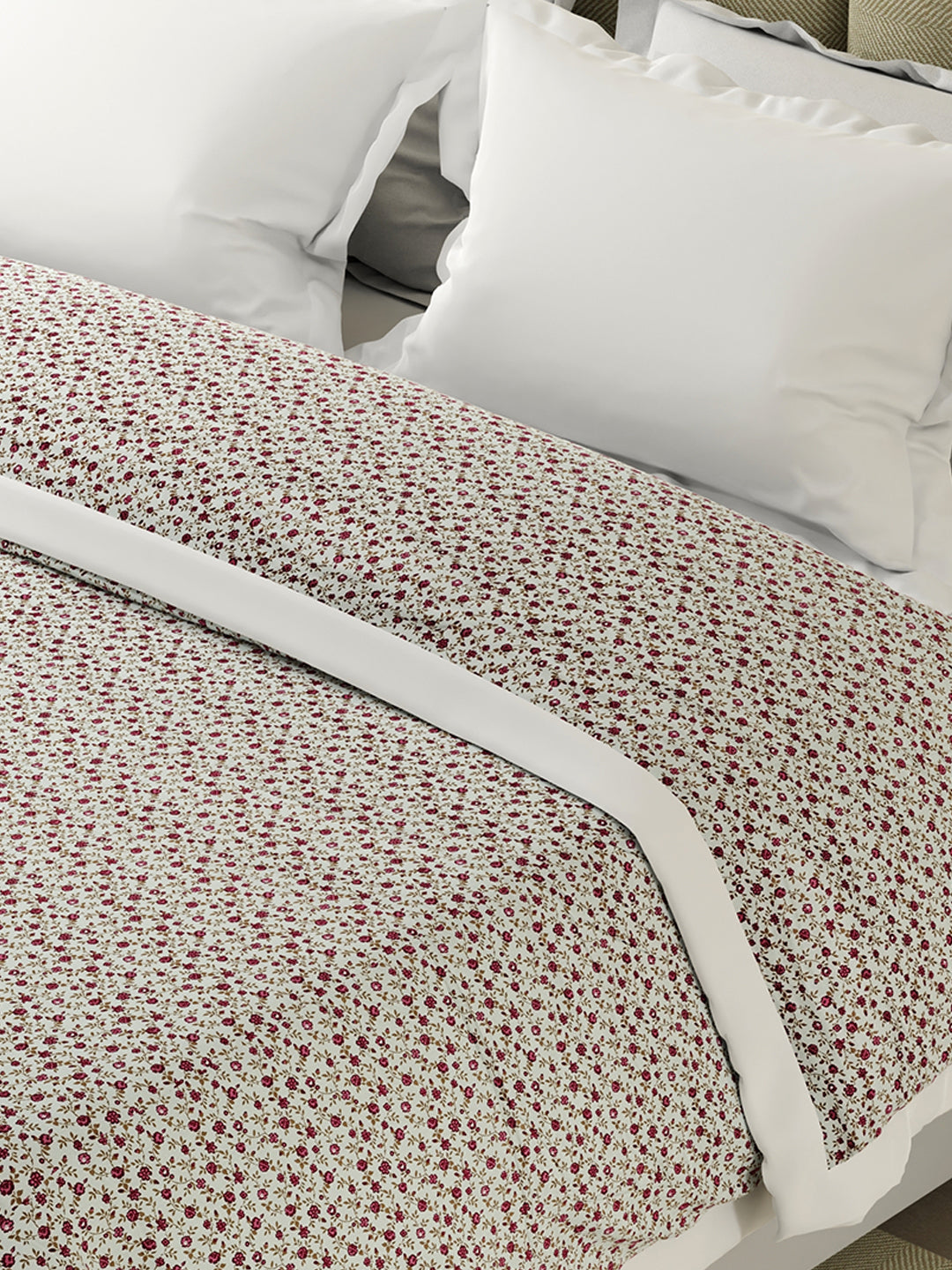 Haven 100% Cotton 300 TC Floral Print Reversible Dohar - Double (100 L x 90 W inches)