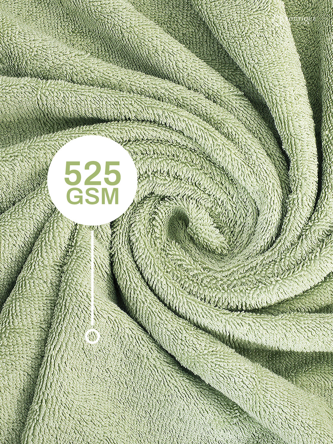 100% Cotton, Green Hand Towels, Green Apple Aroma, 525 GSM (Nature Bouquet Collection) - Pack of 2