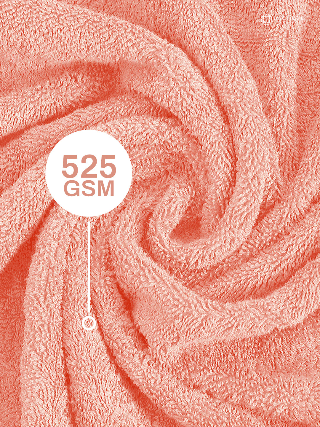 100% Cotton, Pink Hand Towels, Rose Aroma, 525 GSM (Nature Bouquet Collection) - Pack of 2