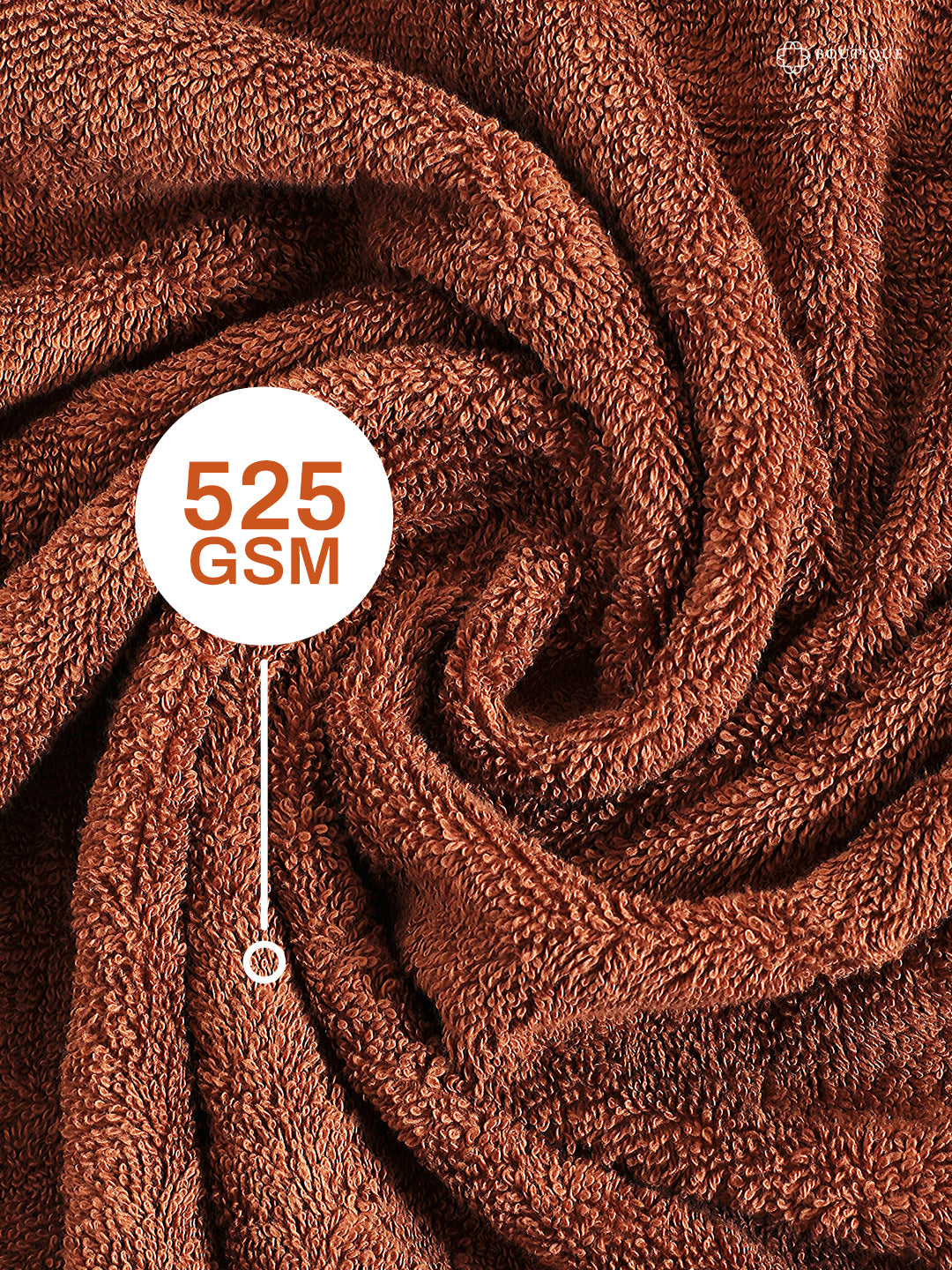 100% Cotton, Brown Hand Towels, Sandalwood Aroma, 525 GSM (Nature Bouquet Collection) - Pack of 2